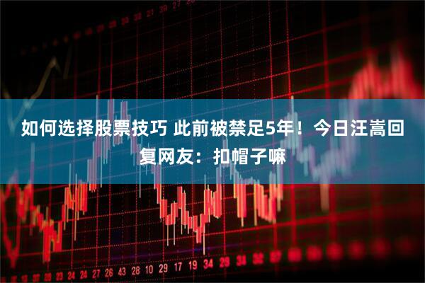 如何选择股票技巧 此前被禁足5年！今日汪嵩回复网友：扣帽子嘛